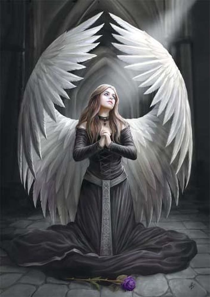 Anne Stokes Wenskaart Prayer for the Fallen