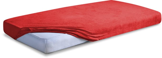Matex Premium - Frotte Laken - 90x200 cm - Rood - Met Elastiek
