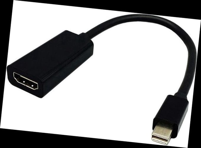 *** Mini Displayport naar HDMI adapter converter - zwart - van Heble® ***