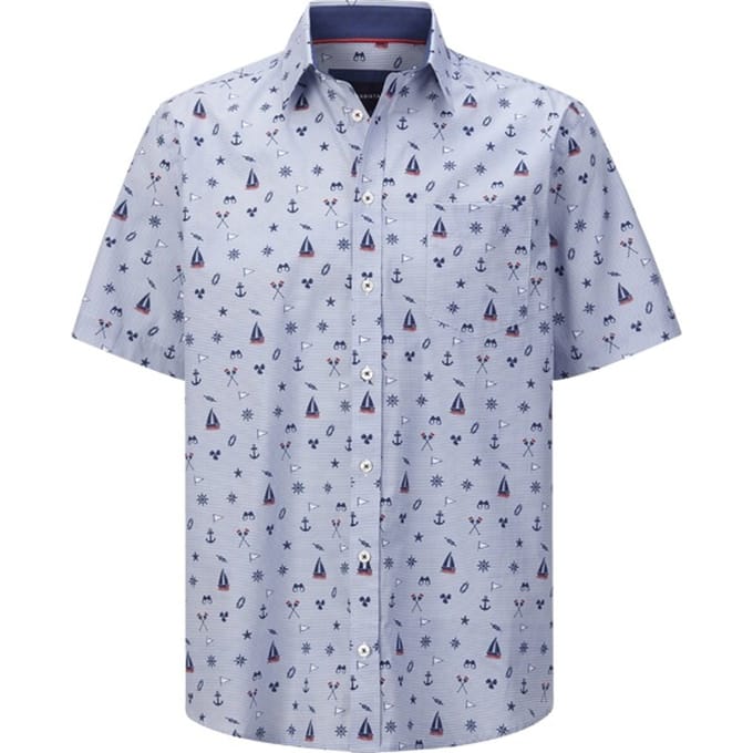 Babista herren Overhemd Met Korte Mouwen - 37/38 - lichtblauw - Plus Size
