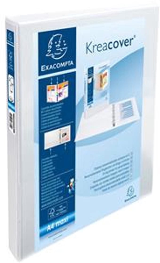 Exacompta Kreacover Ringband in PP met 2 D-ringen van 20mm - A4 maxi - Wit - 51821E