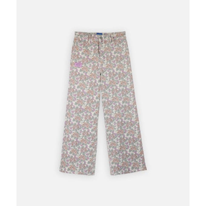 Wijde broeken Oxbow Bedrukte twill broek SANDLILY