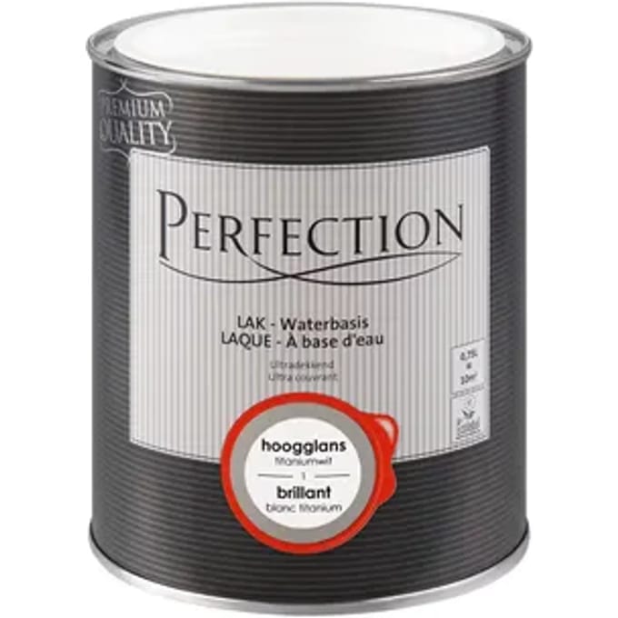Perfection Houtlak Binnen Lak Hoogglans - Titaniumwit - Hoogglans - 750ml
