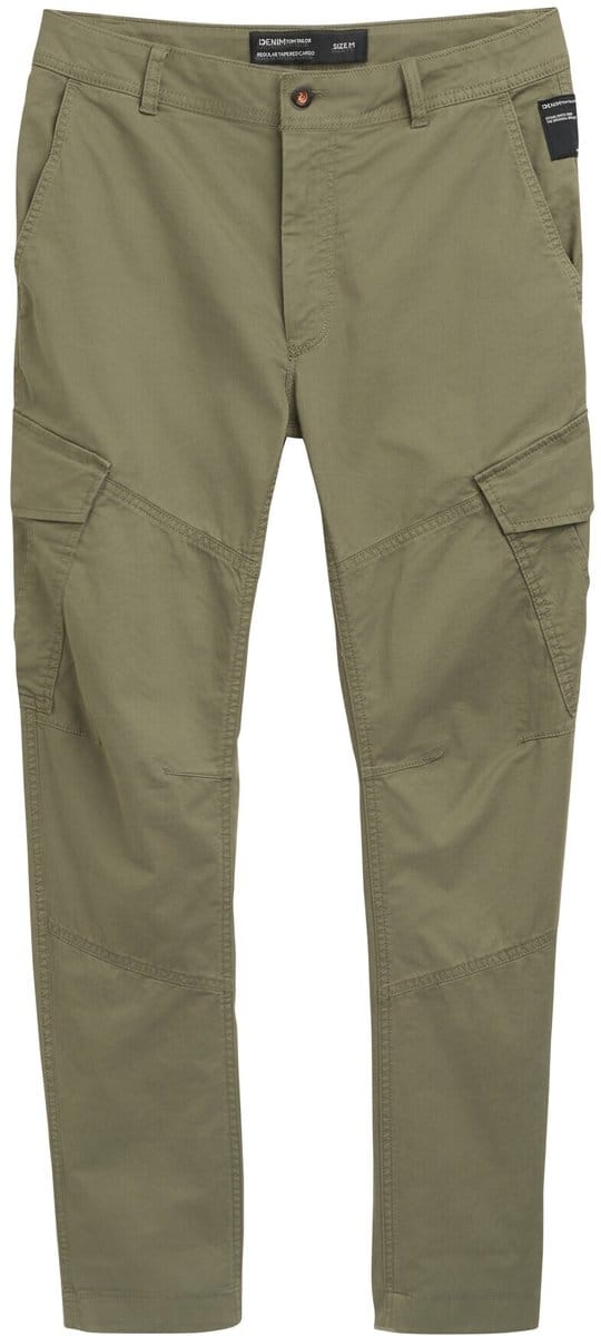 Tom Tailor Denim - Regular tapered cargobroek - Maat M - Dusty Olive Green