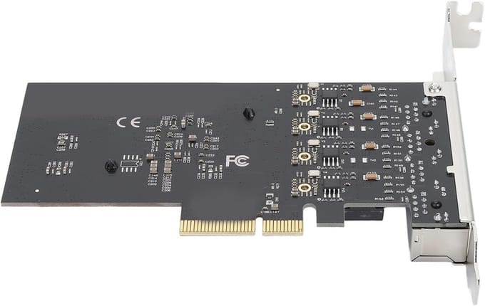 Netwerkkaart PCIe - Ethernet Adapter - Server Uitbreiding - Vier RJ45 Poorten - 2.5Gbps - Groen