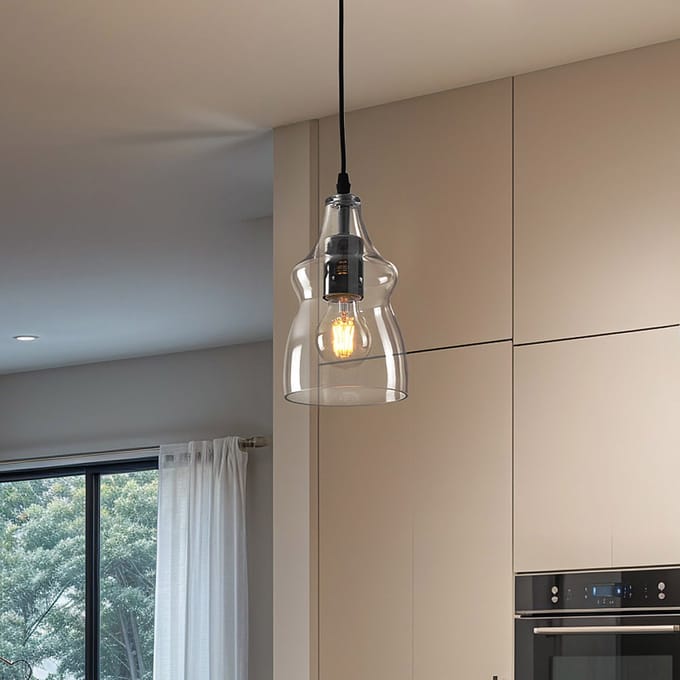 LumenXL 1-lichts hanglamp Trinidad - transparant glas - variant 2