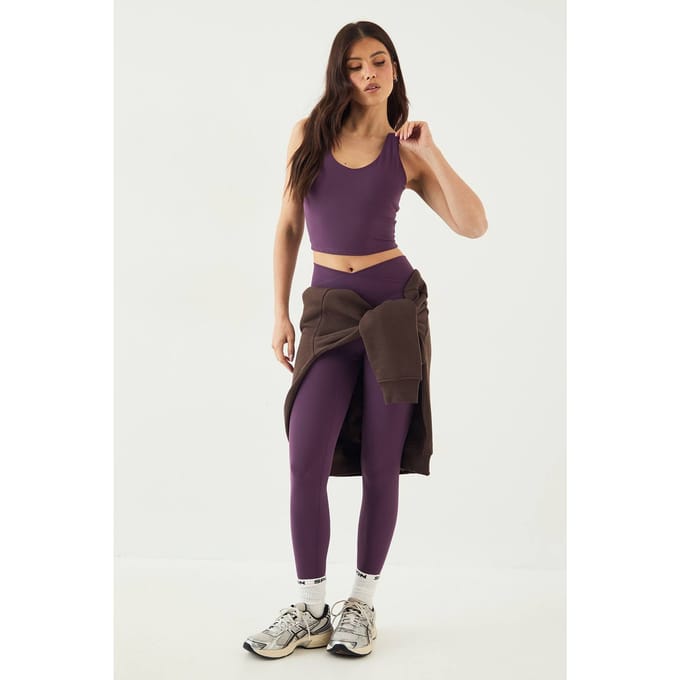Dames DSGN Studio Ultra Sculpt Wrap Taille Legging | Aubergine | Maat: XL