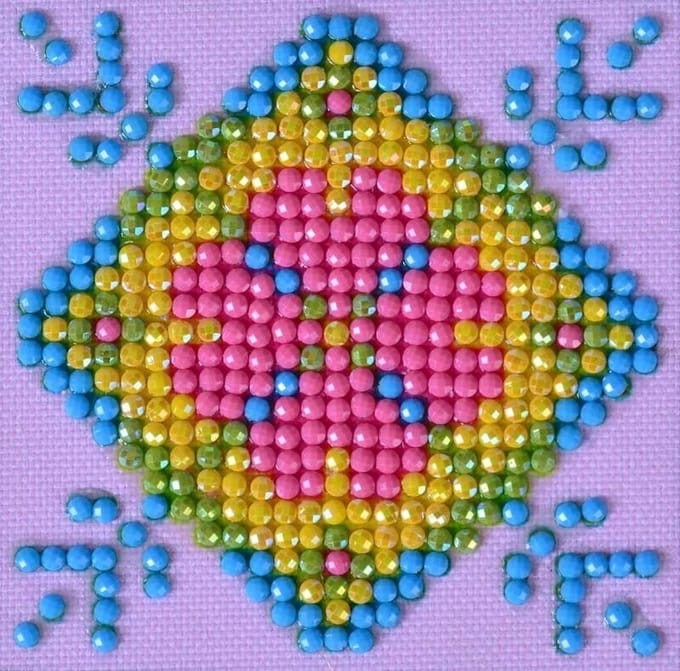 DIAMOND DOTZ Patchwork Mandala 2 - Diamond Painting - 428 Dotz - 8x8 cm