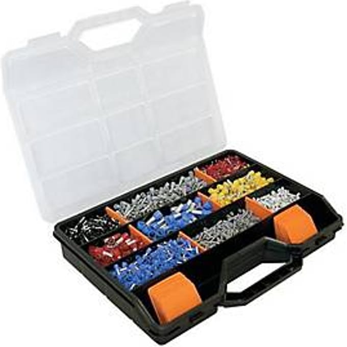 Adereindhuls assortiment 2200st.0,50-16,00 mm2 Assortimentskoffer