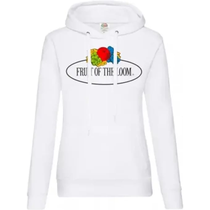 Dames Hoodie Fruit of the Loom Vintage Logo Print