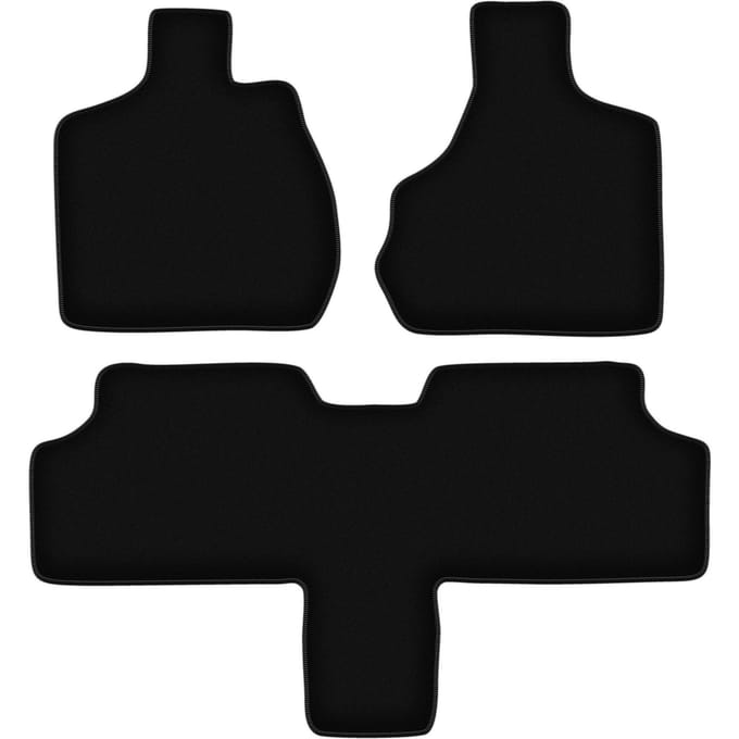 BASIC zwarte veloursmatten voor: Chrysler Town&Country IV 7-zits (2000-2008)