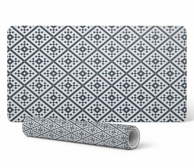 Duurzame gamingmat met geometrisch retropatroon, 90x45 cm