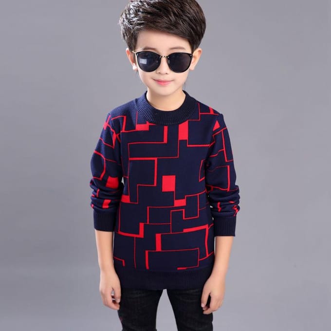 Pull à col rond pour enfants, automne et hiver, en velours épais, chaud à l'intérieur 120