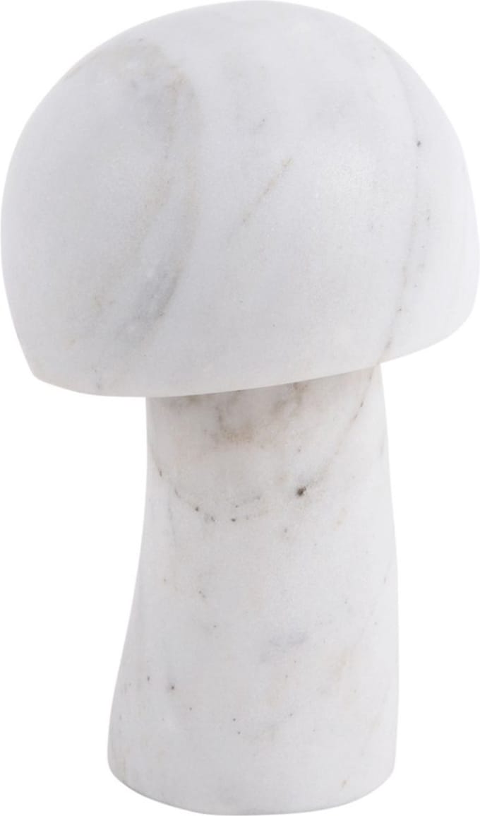 Present Time Ornament Mushroom Small - Wit - 7.5x7.5x14cm - Modern - Marmer
