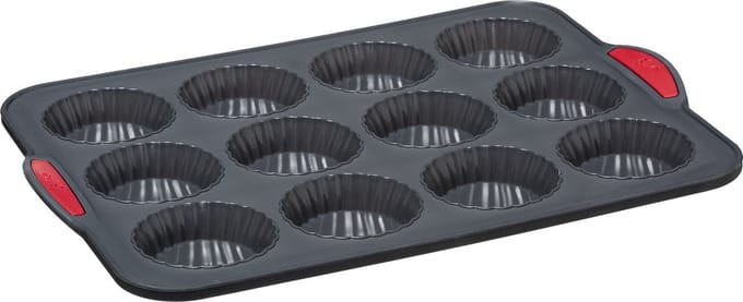 5Five Muffins en cupcakes bakken bakvorm/bakblik - 33 x 23 cm - voor 12x stuks - Siliconen