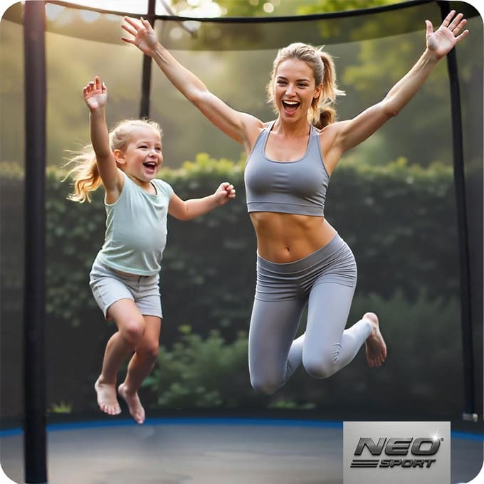 Neo-Sport - Tuintrampoline - 6ft/183cm - Met Veiligheidsnet - Met Ladder