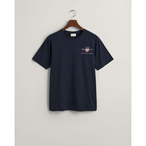 Gant T-Shirt Archive Shield Embroidery Avond Blauw / male