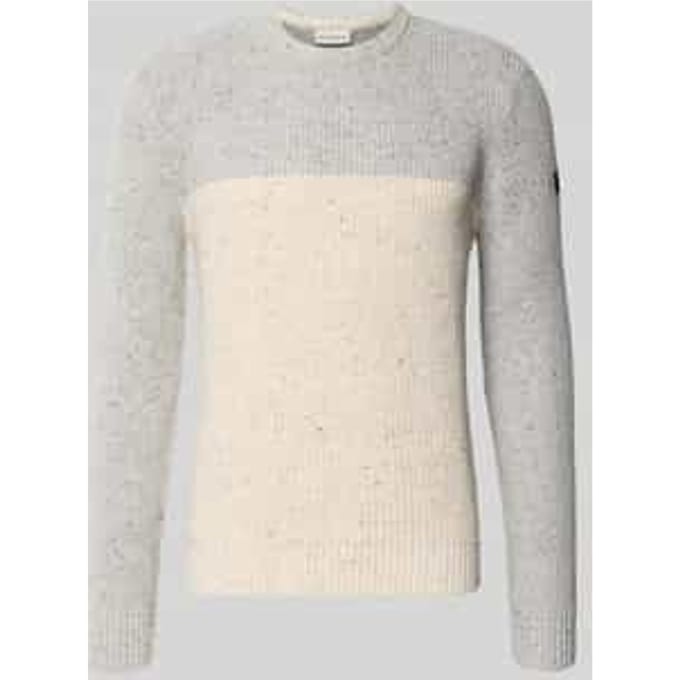 Regular fit gebreide pullover van katoenmix