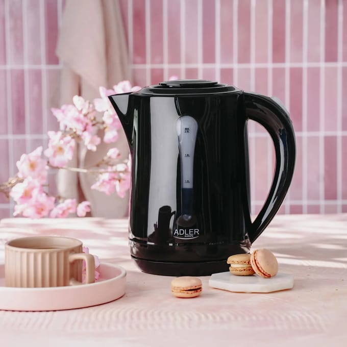 Adler Waterkoker AD 1244 - kettle - black - Zwart - 2200 W