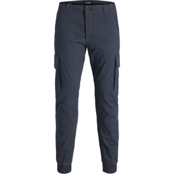 Jack & Jones - Heren Broek Paul Warner Cargo - Blauw - Maat 36/32