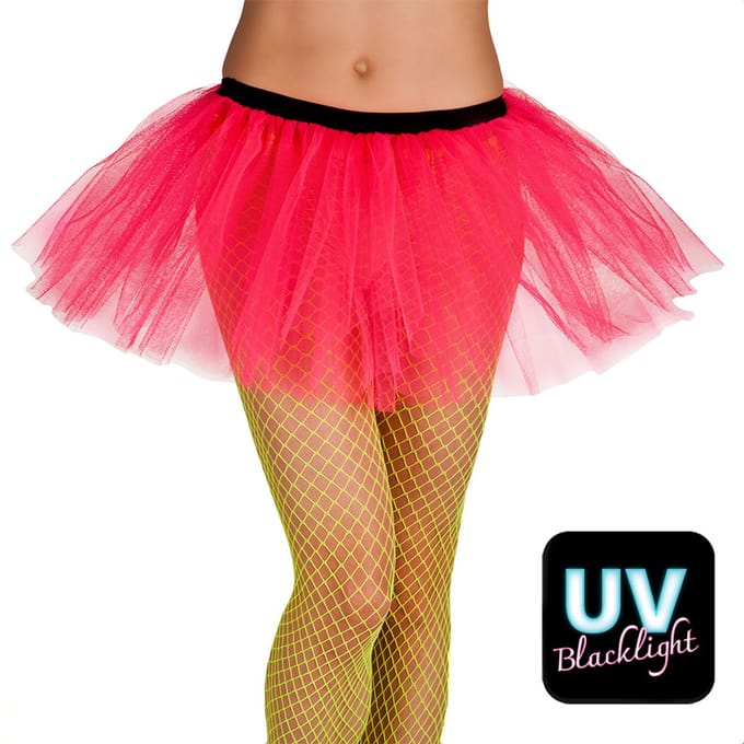 Boland - Tutu neonroze - Volwassenen - Fee - 80's & 90's - Disco- Prinses