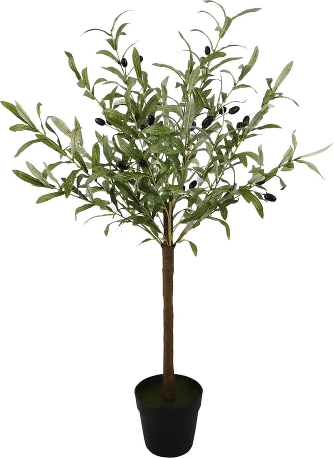 Dekoratief | Decoratieboom 'Olive Tree', papier/pvc/metaal, 90cm | A250160