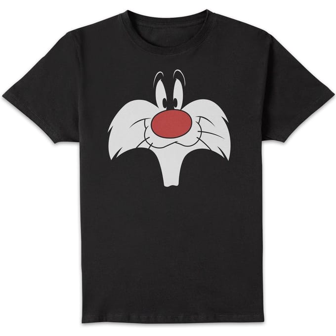 Looney Tunes Sylvester Face T-shirt - Zwart - S