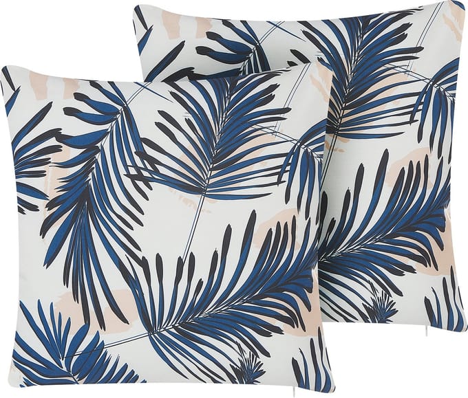 ELATI - Tuinkussen set van 2 - Marineblauw - Polyester