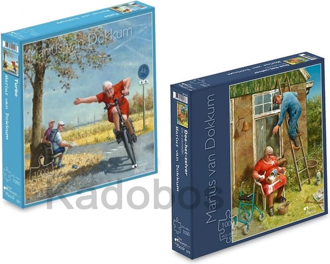 2x puzzel 1000 pcs Marius van Dokkum - Turbo - Doe het zelver