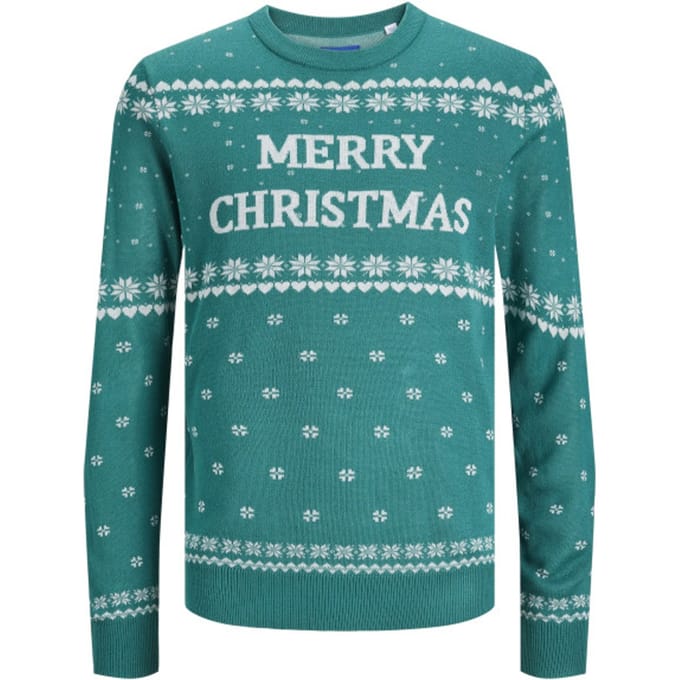 Jack & Jones Kersttrui Heren Gebreid JORHOLLY Groen - Maat M