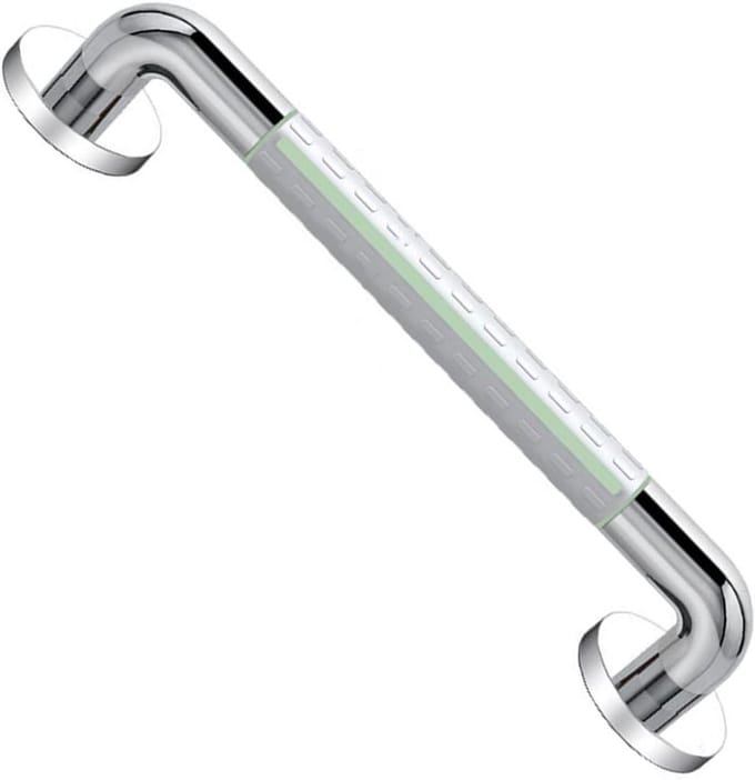 Veiligheidsbeugel Badkamer - Antislip Greep - Ondersteuning Hulp - Zichtbaar Donker - 60 cm - Wit