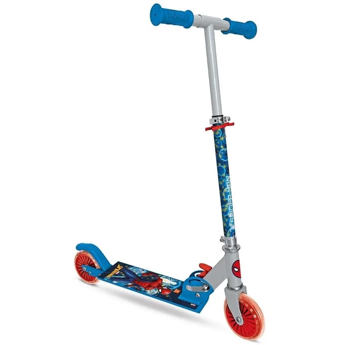 2-wiel aluminium opvouwbare step voor kinderen Mondo Spiderman