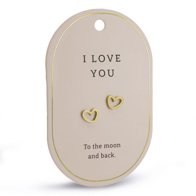 Oorbellen - Goud - I love you
