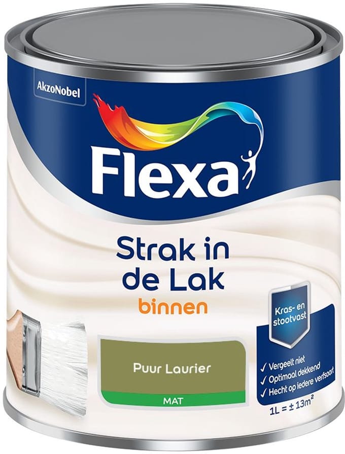 Flexa - Strak In De Lak Binnenlak Mat - Puur Laurier - Mengverf - 1 L