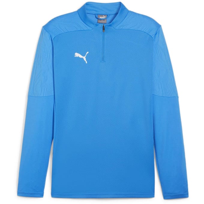 Puma Heren Team Final trainingsfleece met kwartritssluiting (Blauw)
