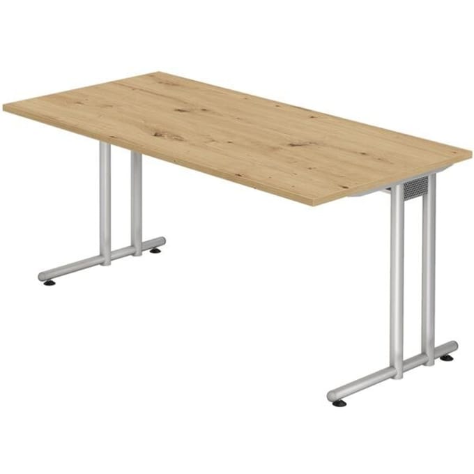 NANO 16 S | Bureau - 160 x 80 Essen-Eik/Zilver