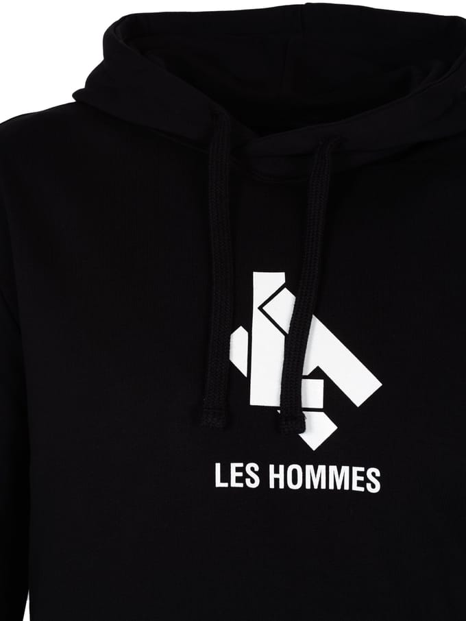 Les Hommes blouse Hoodie LH Mannen zwart