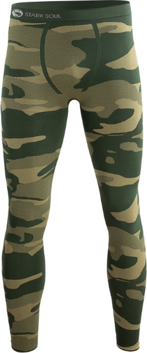 Heren thermo onderbroek - Lang - Camouflage Groen - Maat S/M