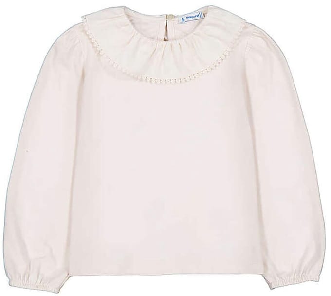 Mayoral creme T-shirtje met kraagje