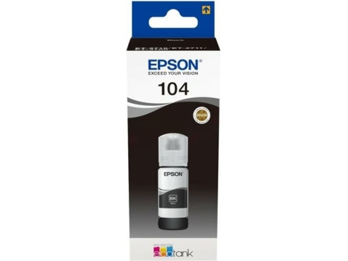 EPSON Kit de Remplissage d'Encre Epson EcoTank 104 - Noir - Jet d'encre - 4500 Pages - 1 Unit(s) (C13T00P140)