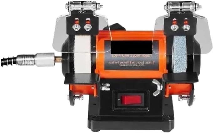 Sieraden polijstmachine - Tafelmodel draaibank - Metaal bewerken - Koolborstelloos ontwerp - 7 cm middenhoogte - One Color