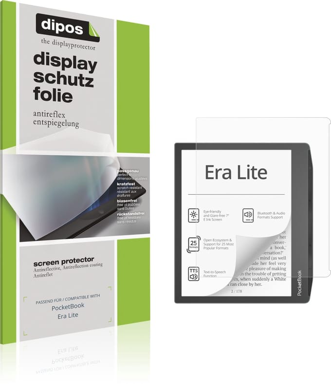 dipos – 2x Matte Beschermfolie geschikt voor PocketBook Era Lite | Krasbestendige & antireflecterende Screenprotector Ultra-Thin