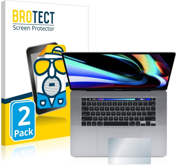 BROTECT - Screenprotector voor Apple MacBook Pro 16" 2019 (Touch Trackpad) - Folie Beschermfolie matte 2 Stuks