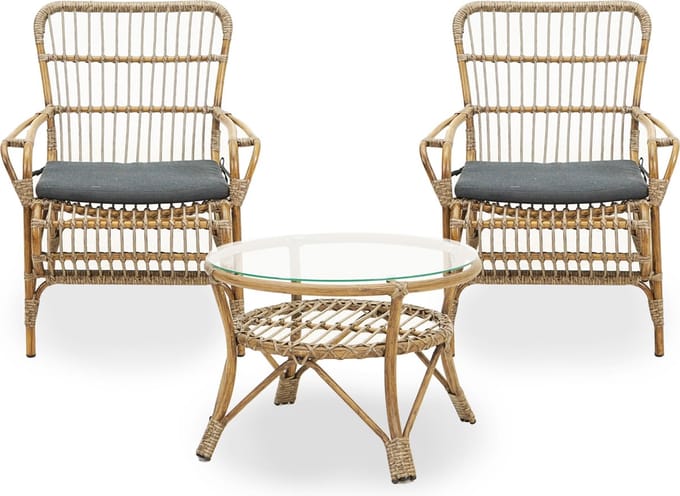 Vita Lester loungeset nature met lage tafel