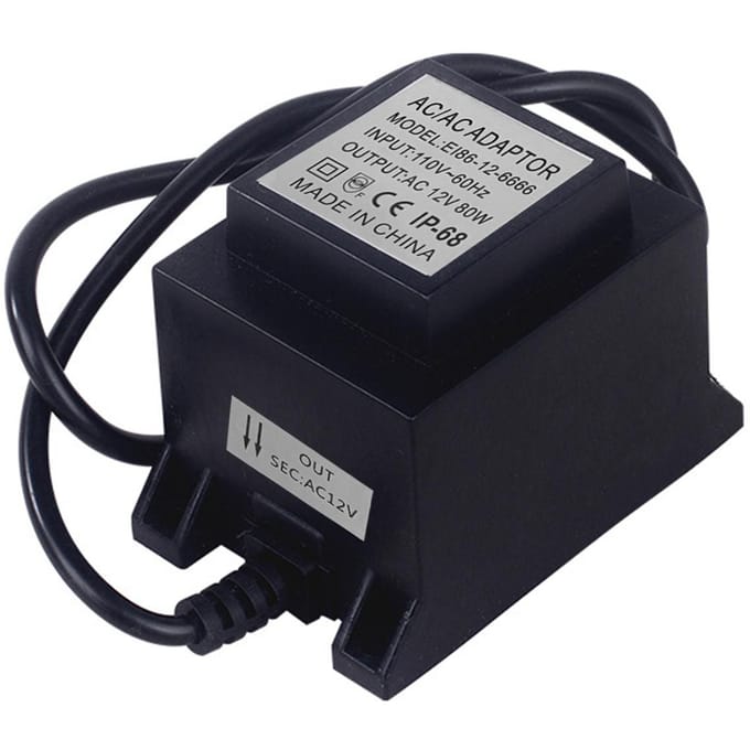 LED-converter Voedingstransformator AC110V Buiten IP68 Waterdichte lichtregelaar voor buiten 80W