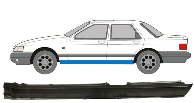 Volledige dorpel voor Ford Sierra 1982-1993 / Links