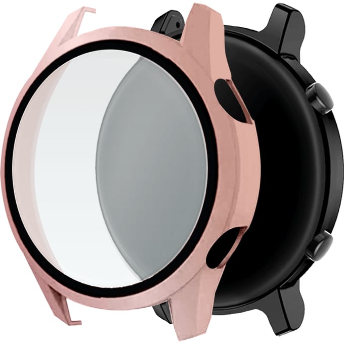 Huawei Watch GT2 42mm Hoesje met Screenprotector gehard glas - Roségoud