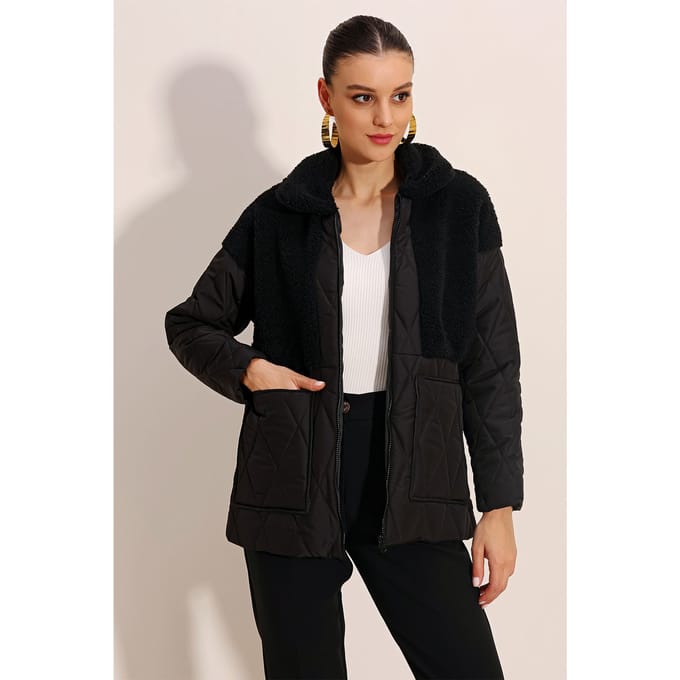 Pluche Puffer Jas