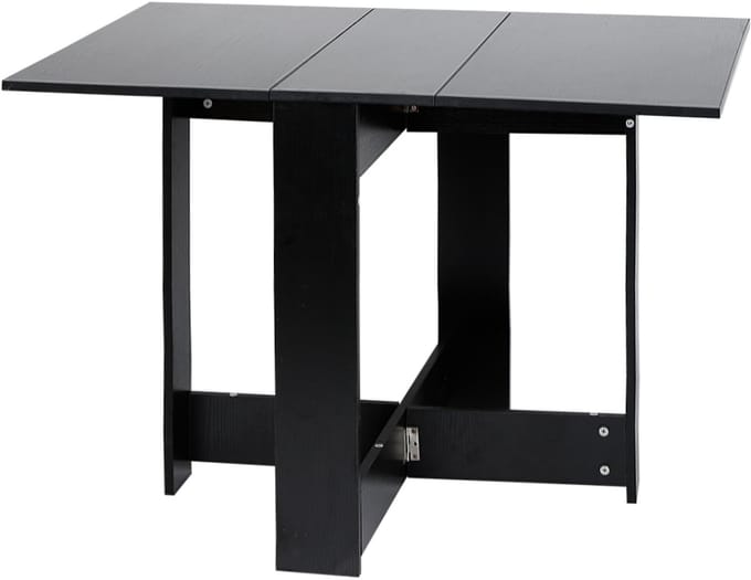 PIPIPOXER-Inklapbare Tafel| Eettafel Uitschuifbaar| Opvouwbaar| 102.5*76*73cm-Zwart