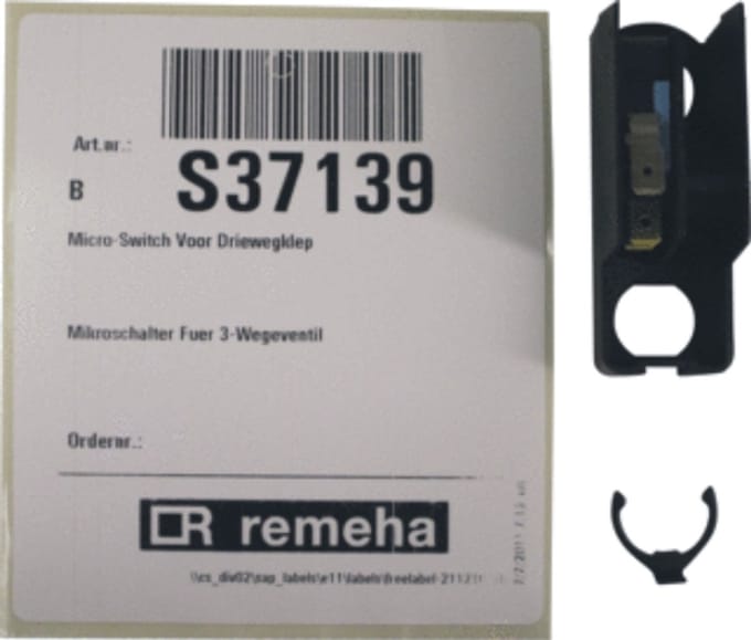 Remeha Micro-switch voor 3-wegklep S37139 - t.b.v. Remeha W23(c)